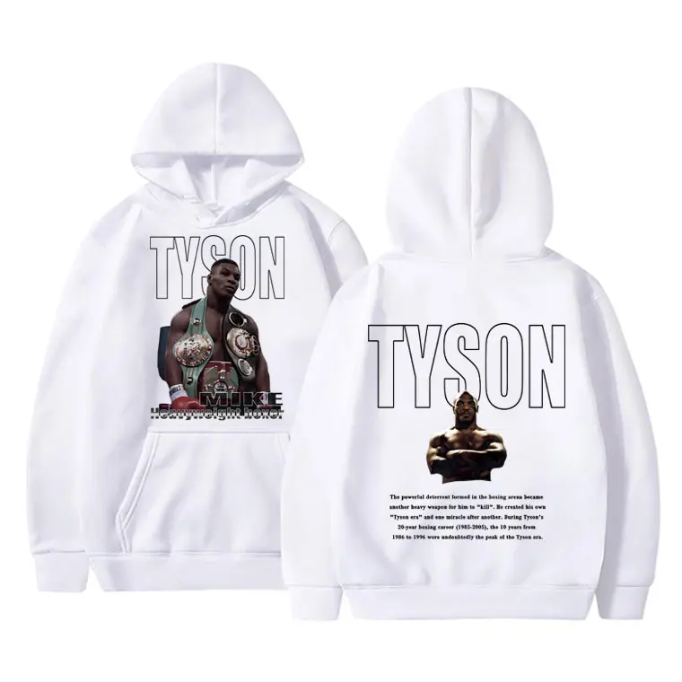 Boxing King Mike Tyson Graphic Hoodie Men Women Fashion Casual Vintage Sweatshirt Male Oversized Hoodies Man Hip Hop Streetwear