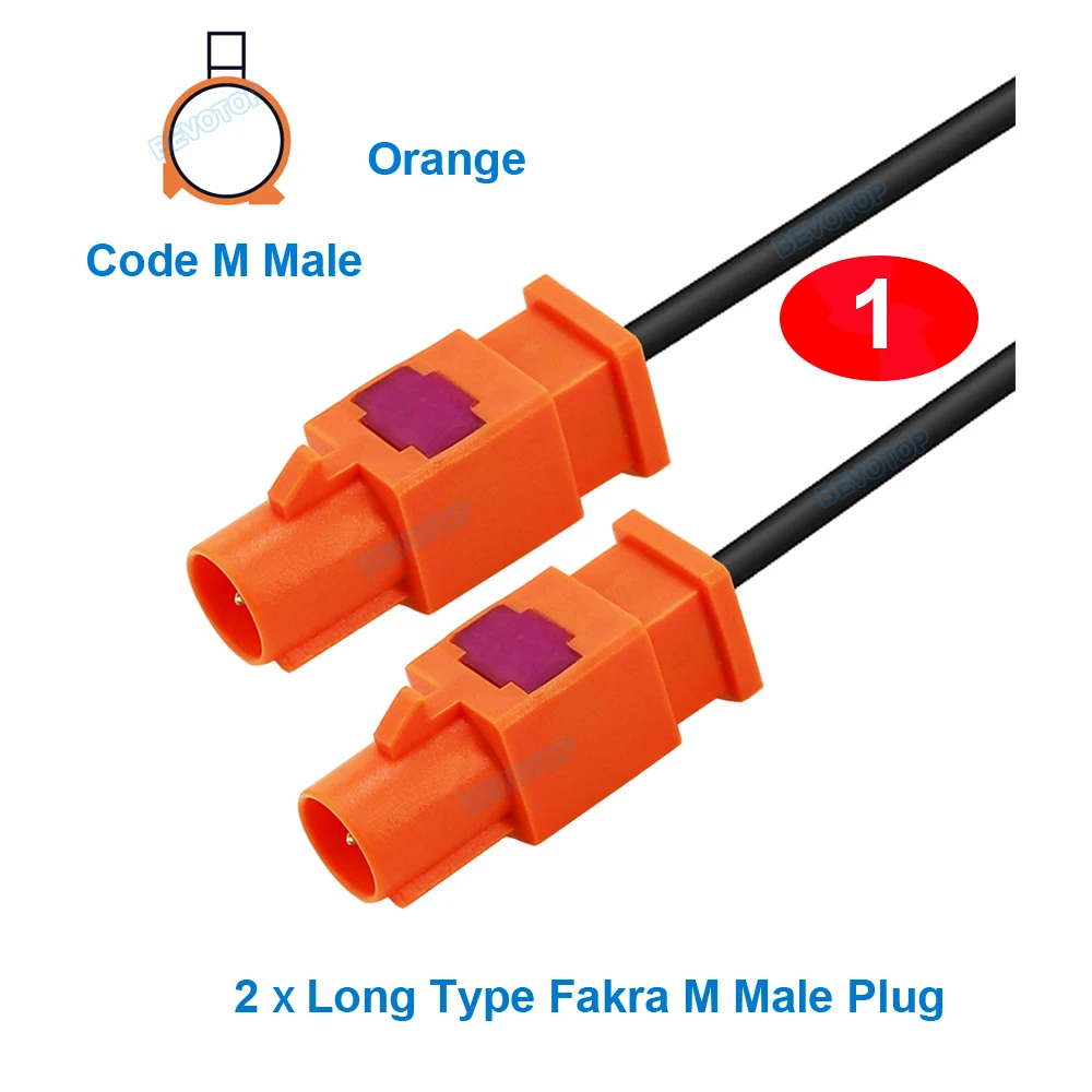 BEVOTOP 1PCS M-Type Fakra to Fakra / SMA Male Female RG174 Pigtail RF Coaxial Extension Cable Fakra Jumper 10cm-20m Custom-made