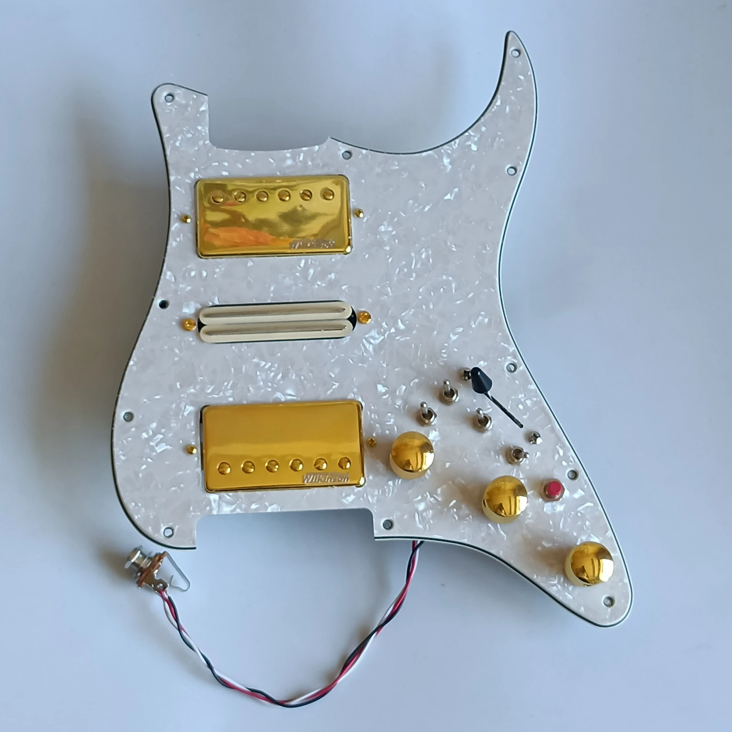 Aktualizovat naložený HSH  kytara pickguard sada multi spínač CTS hrnec wilkinson alnico V pickups 4 po jednom krájet sponka pro embellished kytara