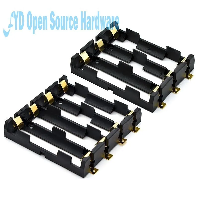 18650แบตเตอรี่18650 SMD แบตเตอรี่กล่องเก็บของกรณีคอนเทนเนอร์แบตสำรองสีบรอนซ์ Pins ชาร์จ SMT 1x2x3x4x