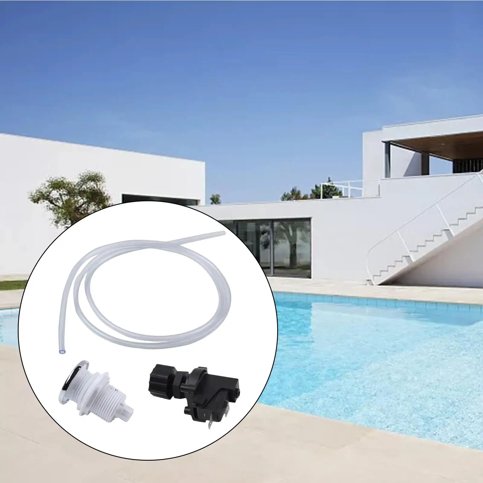 1 Set Replacement Connection Kit Compatible Accs Pneumatic Air Pump Switch Kit Air Button Switch Jet Tool Air Pump Switch