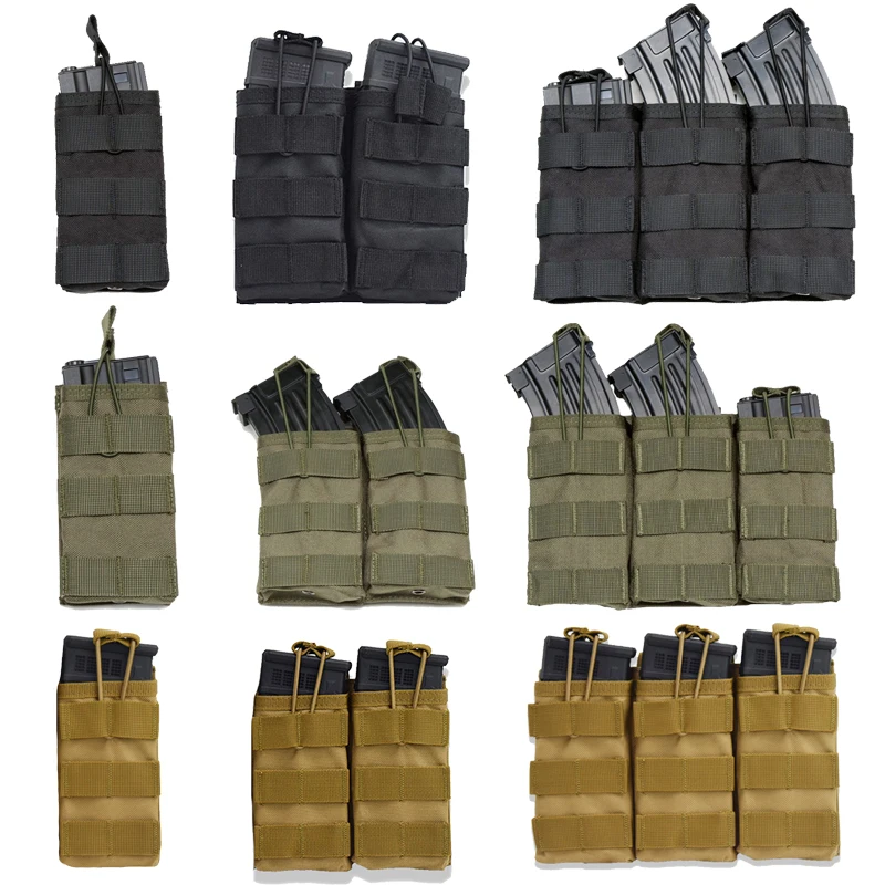 

Good Quality 1000D Nylon Paintball Airsoft Pouch Single / Double / Triple MOLLE Magazine Pouch Tactical Pistol Hunting Waist Bag