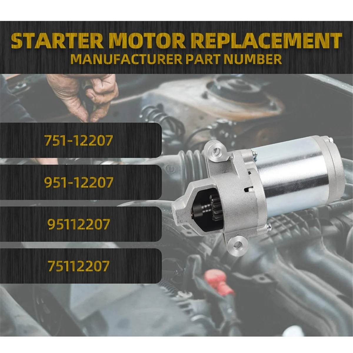 Electric Starter 12V 751-12207 951-12207 751P12207A for AXO/CUB Cadet/MTD Yard Man Craftsman Riding Mower Machines