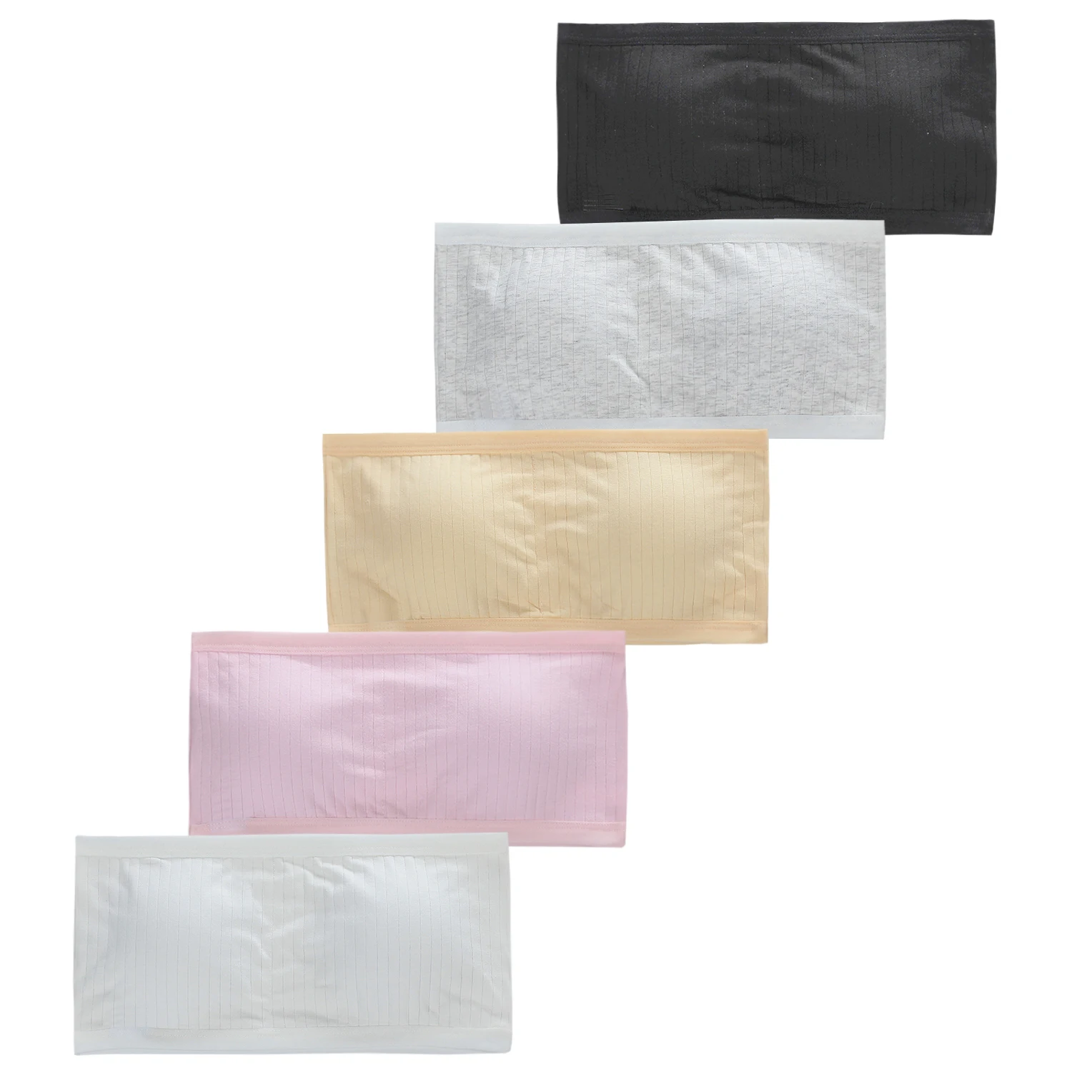 

1pcs Girls strapless bra Children's bras Cotton 7-13Y Young Kids Underwears Teenage Solid color With inserts wholesale