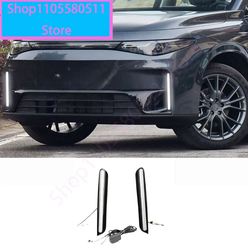 Daytime Running Light Front Fog Lamp Led Flowing Turn Signal For Leapmotor C10 C16 2024 2025 Modification Accessories