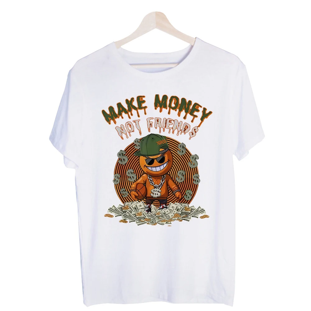 Men's Money Motif Slogan Graphic Tee, Short Sleeve Crew Neck Streetwear T-Shirt for Casual Urban Outfits