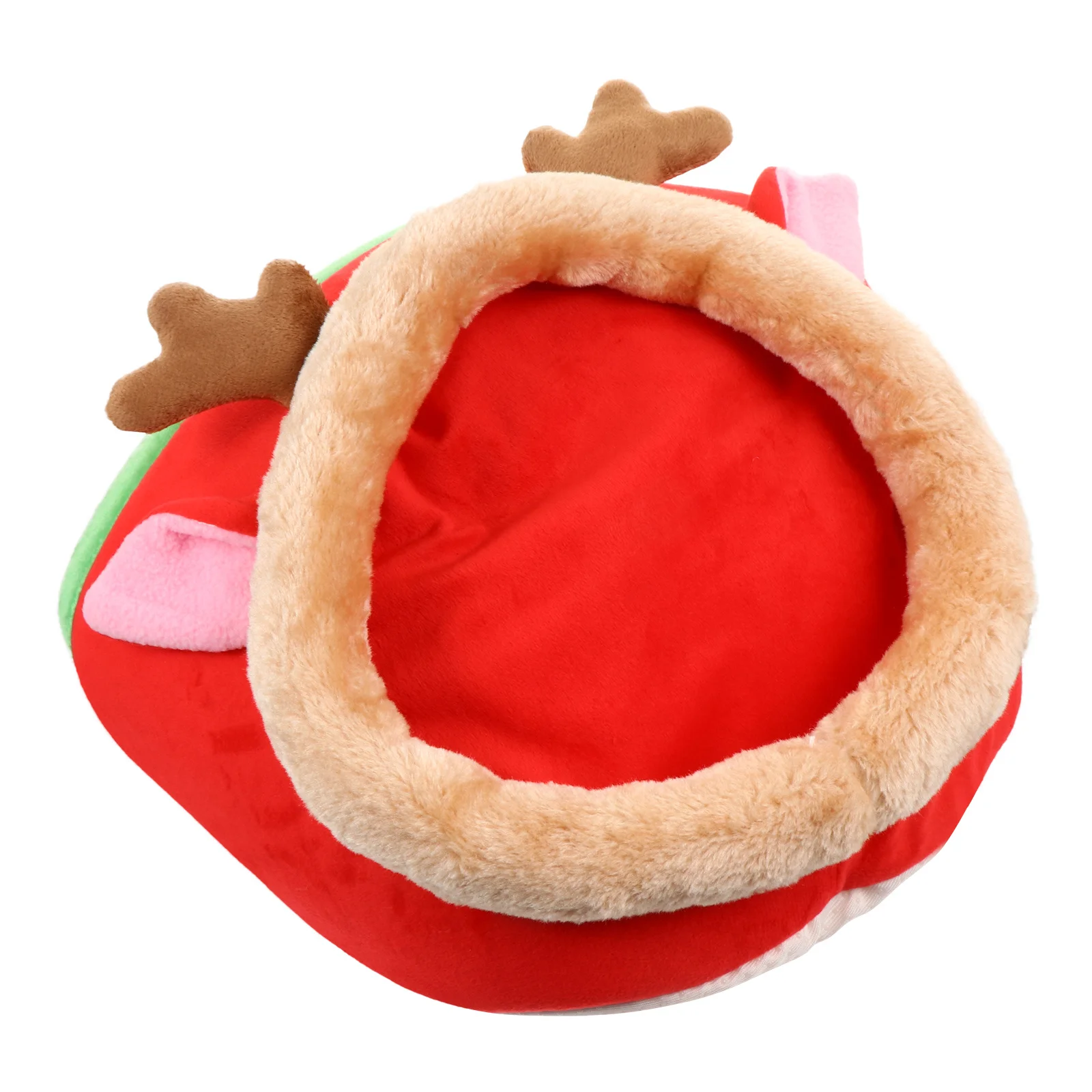 

Mini Pet Nest Cute Elk Pattern Warm Cotton Hamster for Small Pets Comfortable Daily Rest and Claw Grinding Activity