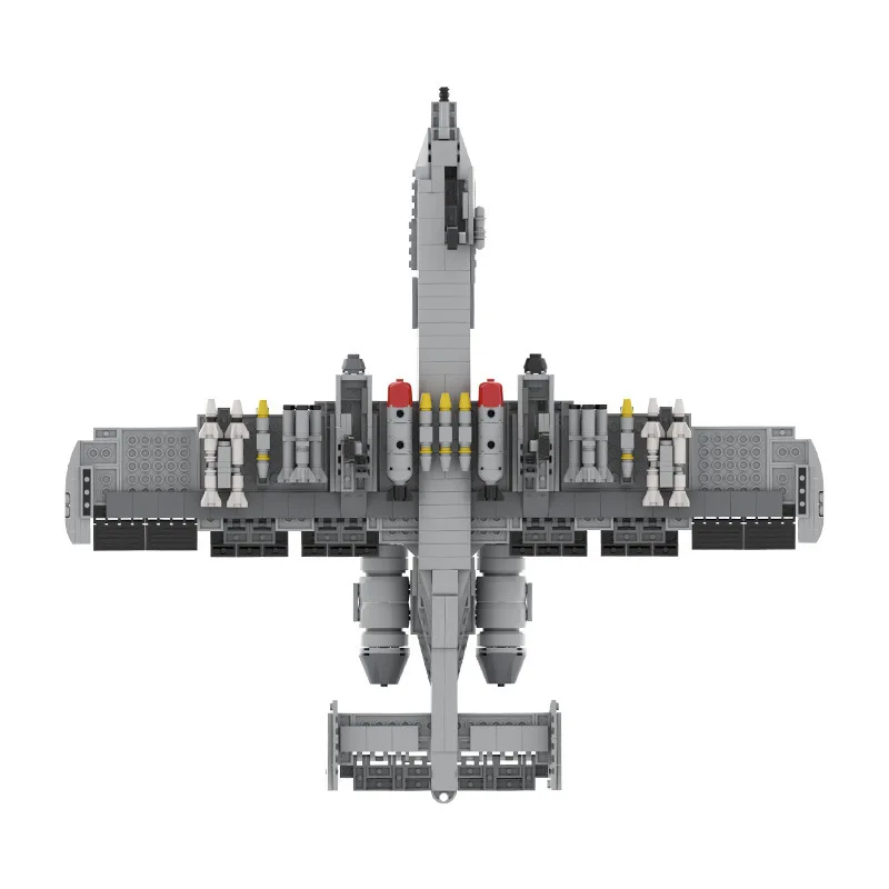 MOC Ground‑Support Attack Aircraft Building Blocks Model  Assembled Jet Fighter Educational Puzzle Toy Desktop Display Cool Gift
