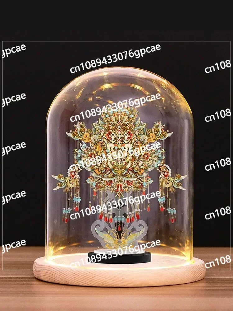 Golden-winged Bird Crown Shili Hongzhuang Sedan Metal Assembly Model 3d Three-dimensional Puzzle National Style Wedding Gift