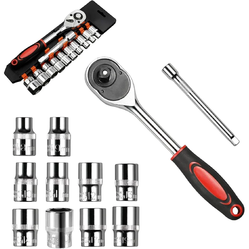 12 Pcs Set Wrench Socket Set Motorcycle Bicycle Repairing Tool Hardware Car Boat Auto Repair Tools Bike Multitool Bike Tool Kit