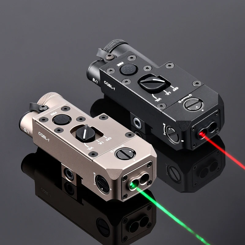 

Tactical Metal CQBL-1 Mini Red Green Indicator Blub Dot Laser IR Aiming Scout Sight Hunting Rifle Aluminum Weapon Light PEQ DBAL