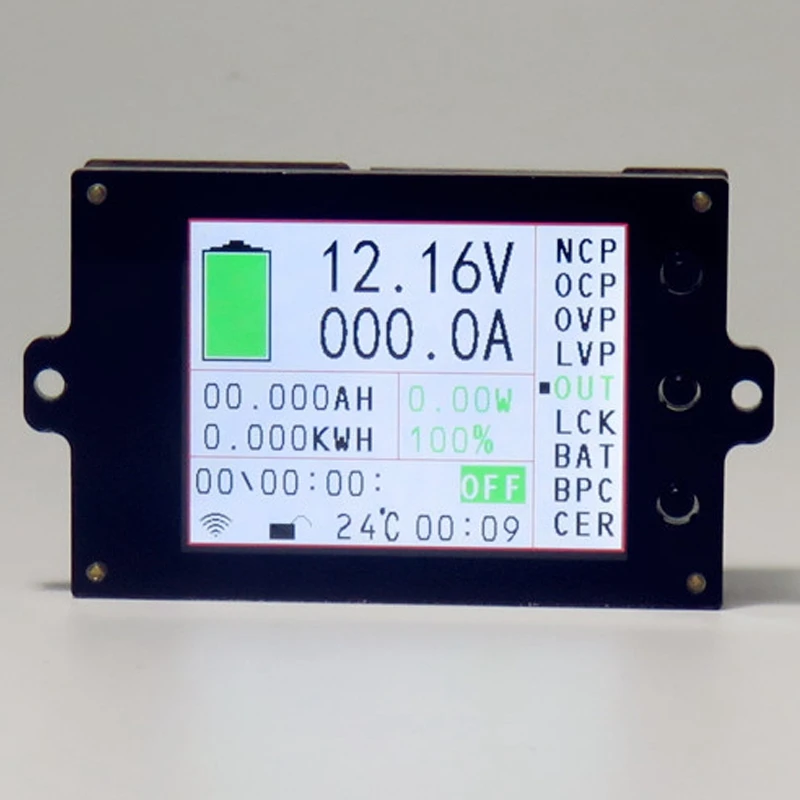 Monitor rozładowania bezprzewodowego hali DC 50A kolorowy wyświetlacz LCD wyświetlacz cyfrowy amperomierz wielofunkcyjne Monitor zasilania