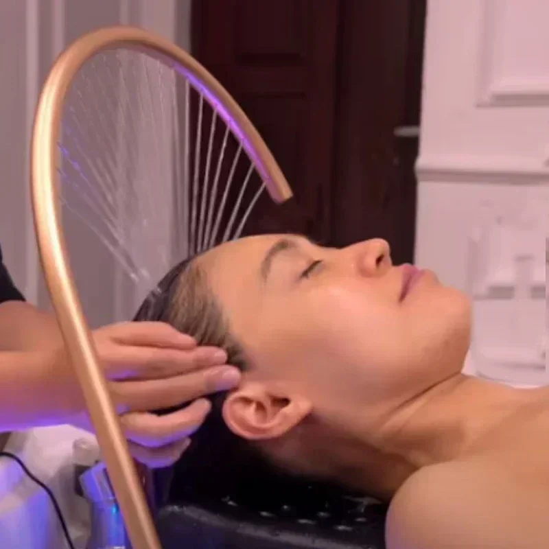 Cabezal de Spa, terapia de agua portátil, marco de salida de agua, cascada ajustable, se adapta a la mayoría de la cama de tazón de champú para equipo de salón de masaje