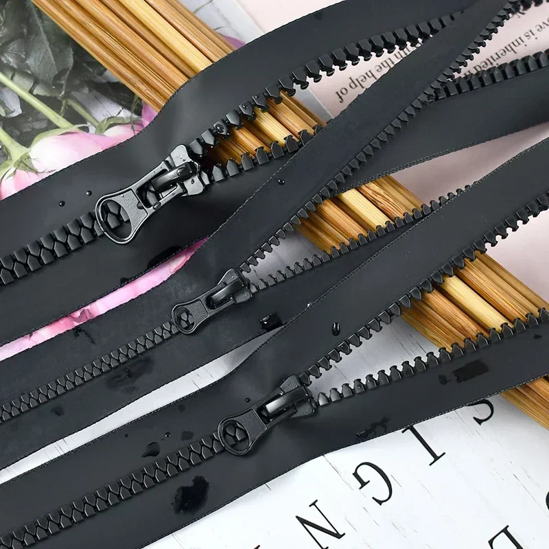

2M 5# 8# Waterproof Resin Zippers Tape+Ziper Sliders Tent Closures Zipper By Meters Jacket Zips Roll Clothes Sewing Zip Repair