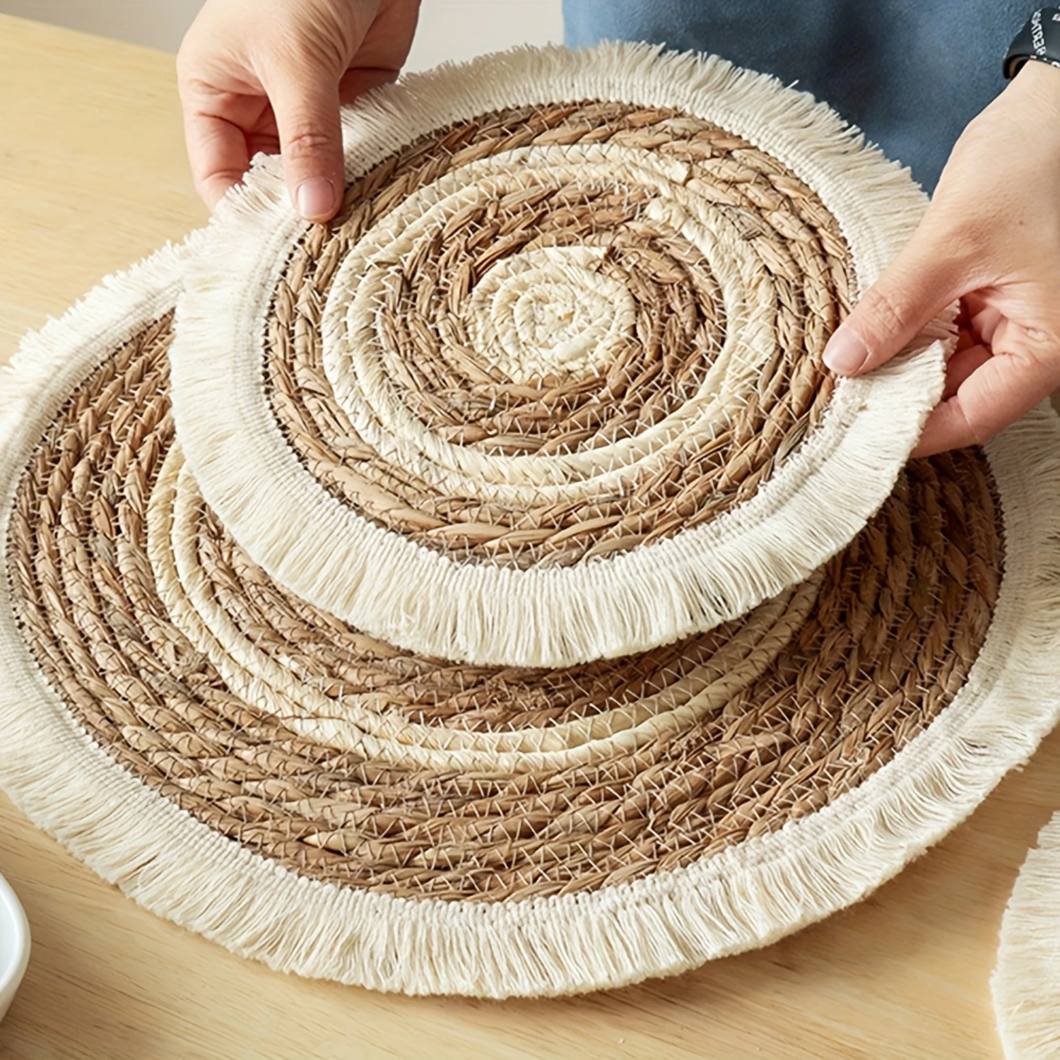 round fringed placemat Cute kitchen mat Decoration kitchen Paper doilies Table coaster Doily papers Setde table plastique Mat