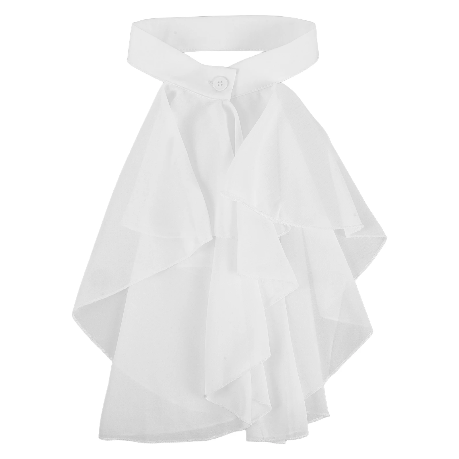 

Stylish Medieval Collar Suit Ruffled Fake Collar Scarf Elegant Fake Faux Detachable Neck Decor Performing Costume Prop