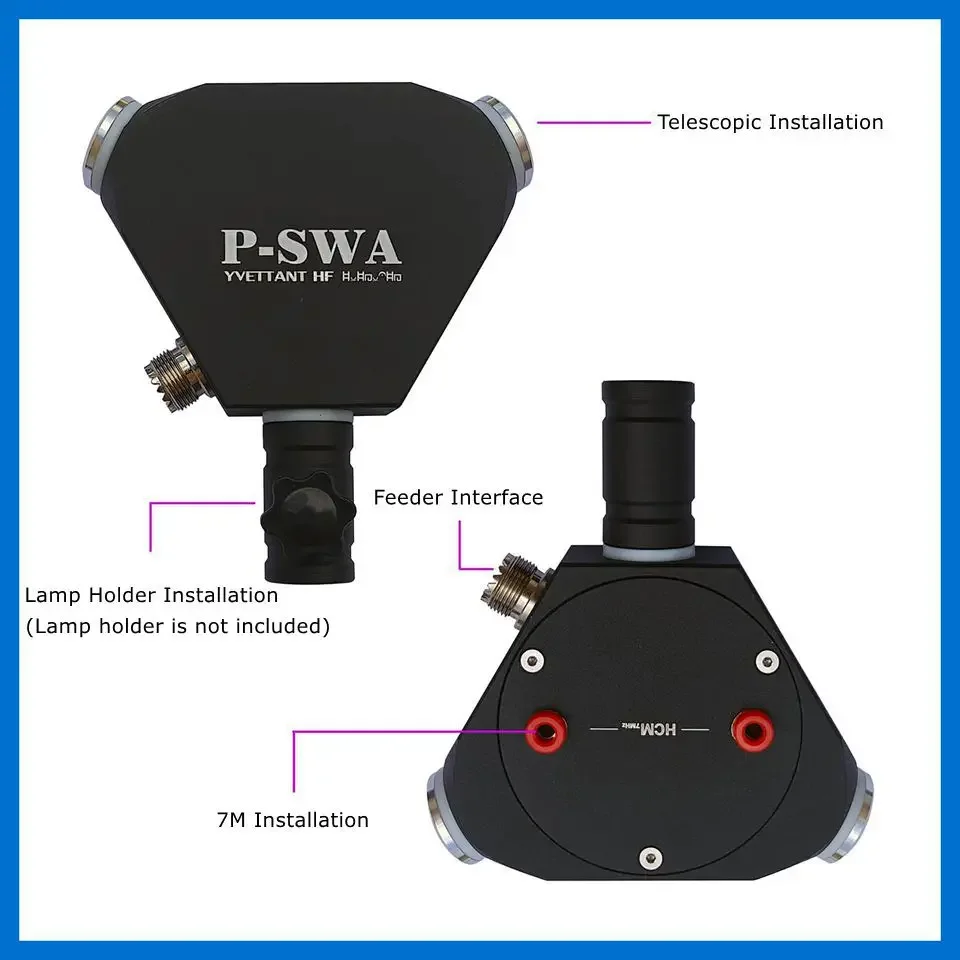 7MHz-54MHz Portable Shortwave Antenna Horizontal Polarization Positive V Antenna SSB CW FM + Bag