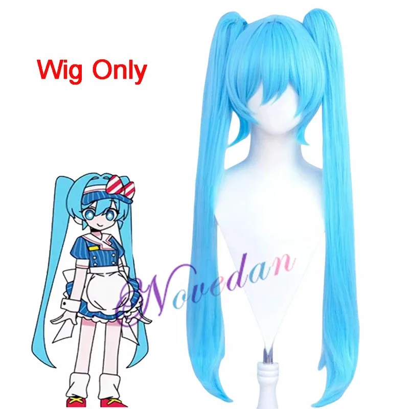 

dd12Miku Косплей Костюм Аниме Униформа Мермеризатора Женское Полосатое Платье Горничной Teto Парик Костюм Хэллоуин Рождество Карнавал Вечеринка Dres