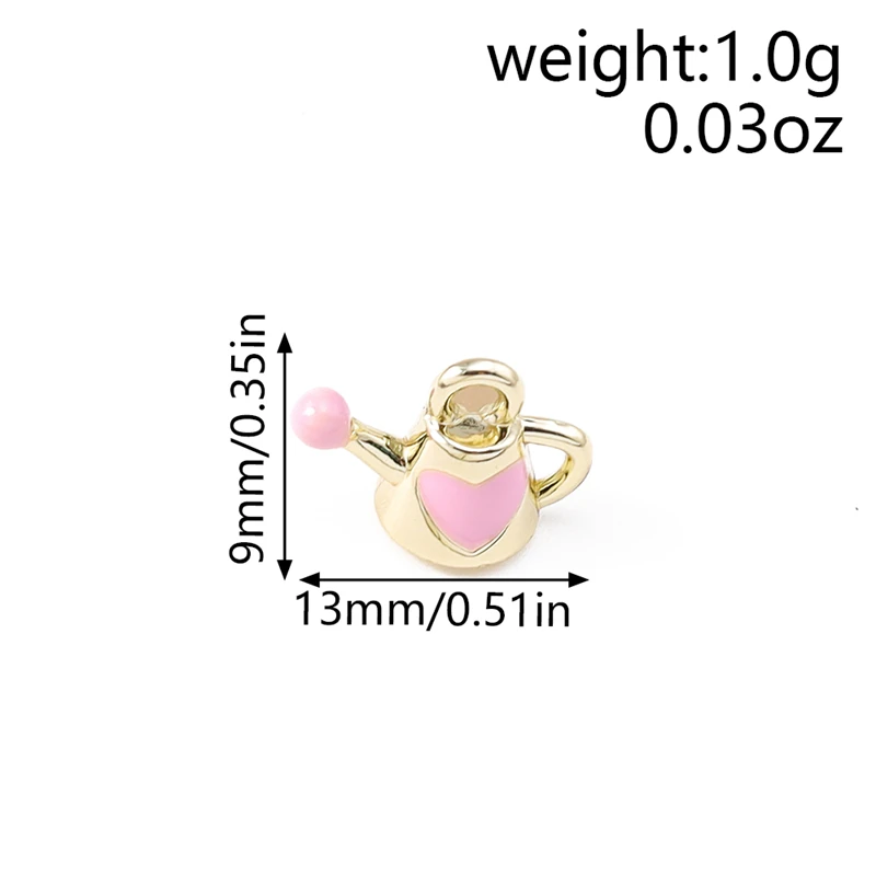 5 Stück 13 x 9 mm niedliche Emaille-Wasserflaschen-Charms-Anhänger für Schmuckherstellung, Tropfen-Ohrringe, Halsketten, Armbänder, DIY-Bastelzubehör – Detail 1