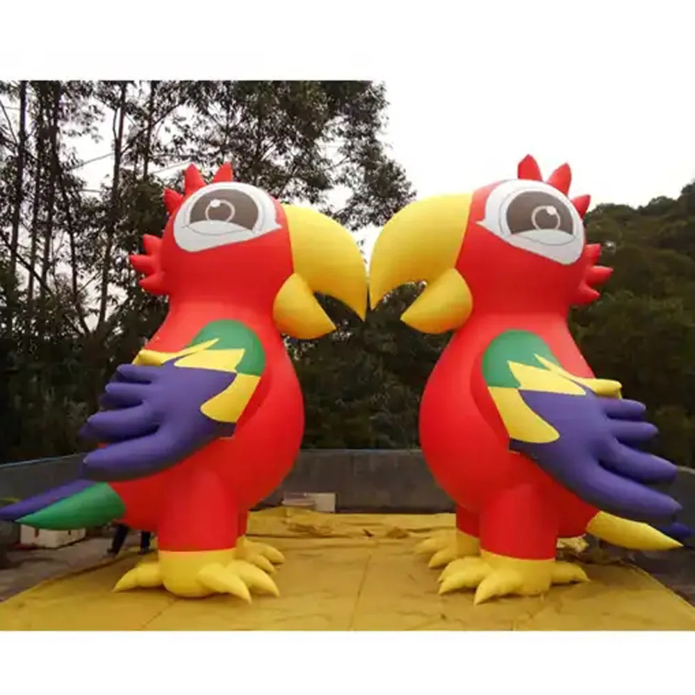 Outdoor decorative inflatable flying animal giant inflatable parrot cartoon inflatable birds model for event decoration