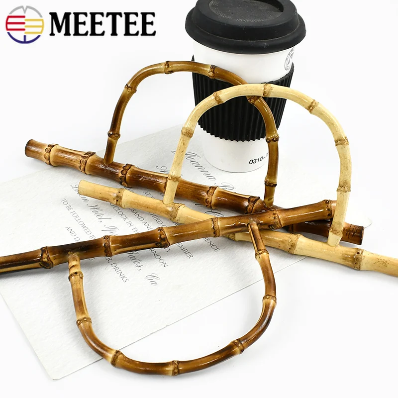 

2/4 шт. Meetee 28/30 см, бамбуковая ручка для сумки, натуральная деревянная рамка для кошелька, женская сумка, сменные ручки, аксессуары для сумок ручной работы
