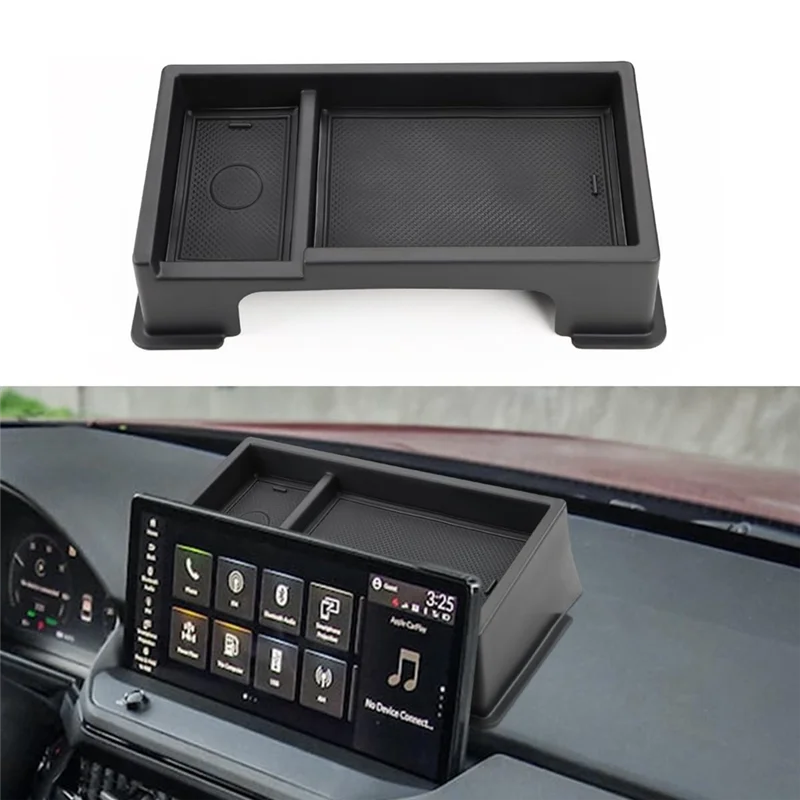 

Высокое качество, цельный органайзер для центральной консоли, лоток для приборной панели за экраном, ящик для хранения автомобильных аксессуаров, черный для Honda Accord 20