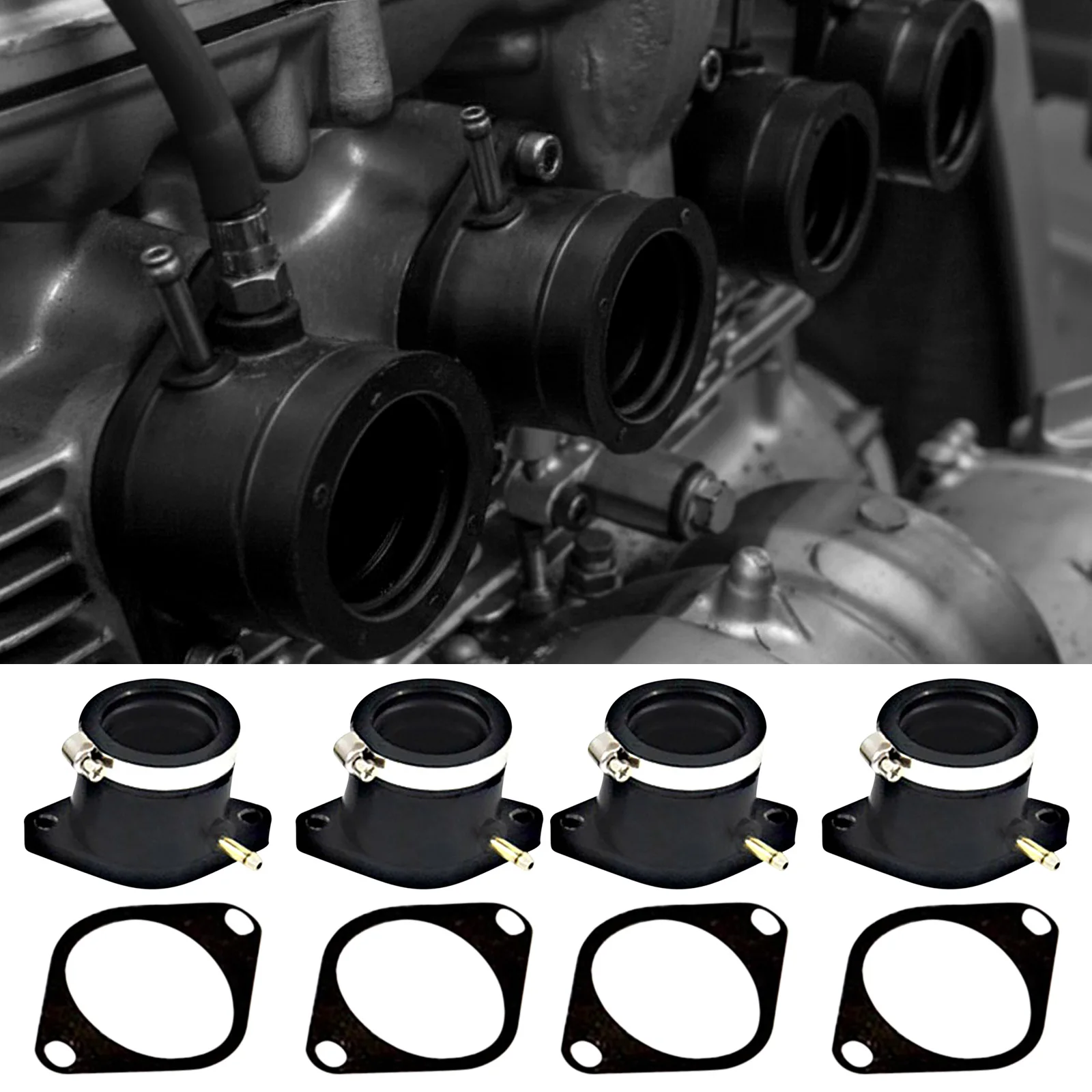 Carburetor Intake Manifold Boot Carburetor Intake Manifold Boot Fit for Yamaha XJ650 XJ750 Maxim Seca 1981-1983