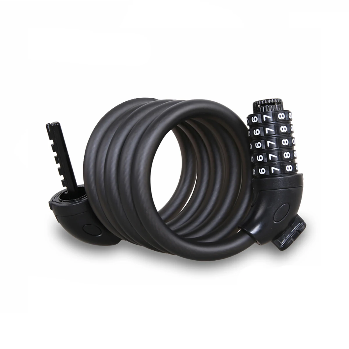 

5 Combination Lock Ring for Bike Anti Theft Password Universal Coded Steel Chain 6mm*900mm Black Durable Manganese Steel