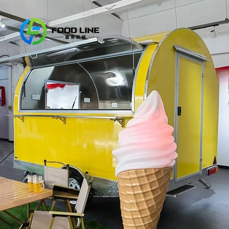 

Customized Mobile 6.89ft Dining Car Food Trailer Food Truck for Sale Europe