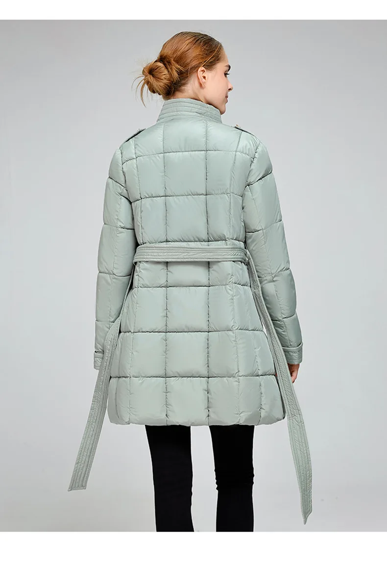 2025 delle nuove donne con cintura giacca invernale Parka piumino giacca di cotone cappotto casual sciolto spesso caldo con cappuccio Parka outwear