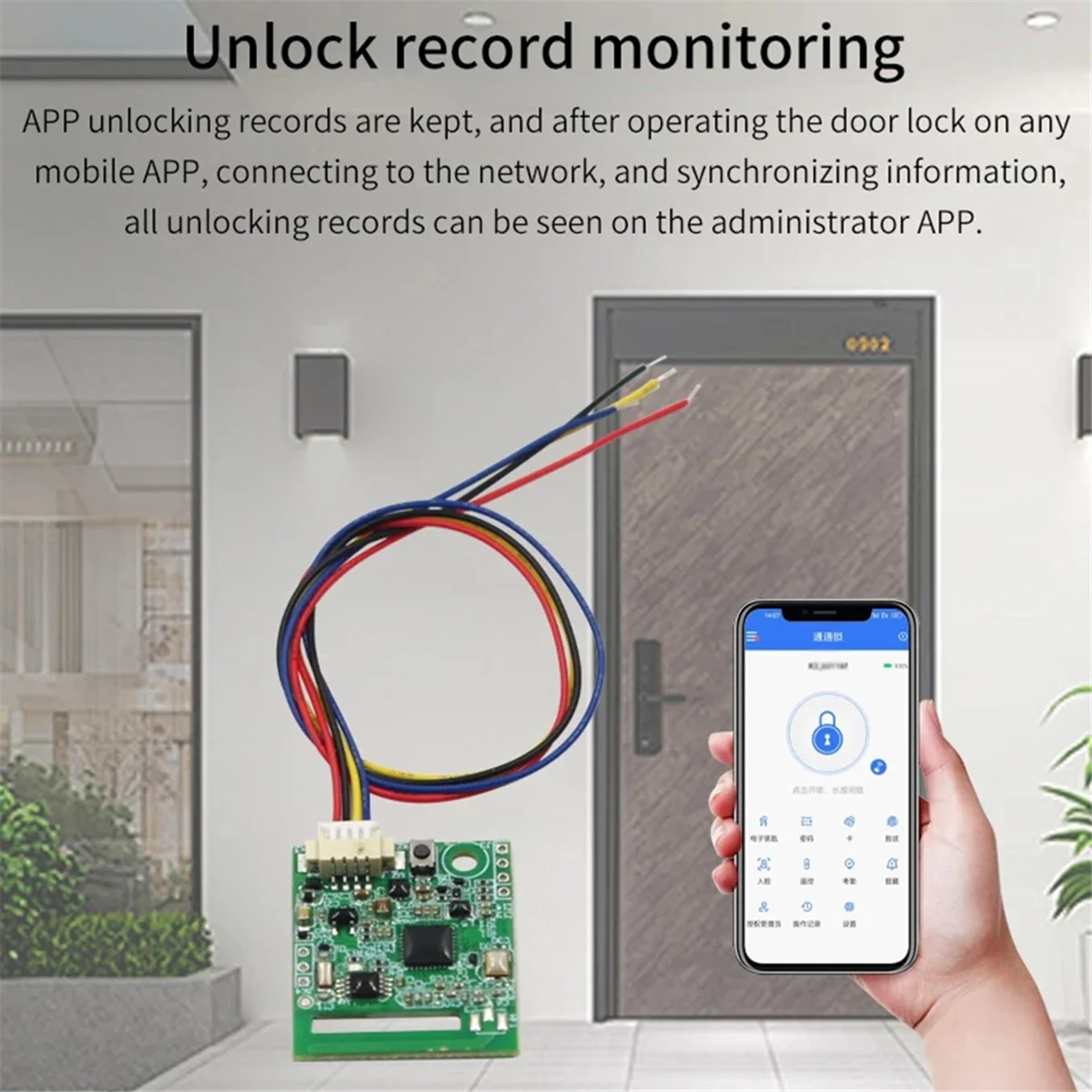 Imagem -03 - Módulo de Bloqueio Eletrônico Interruptor Inteligente App Ttlock Trabalhar com Gateway g2 Alexa Casa Ble5.0 4.510v