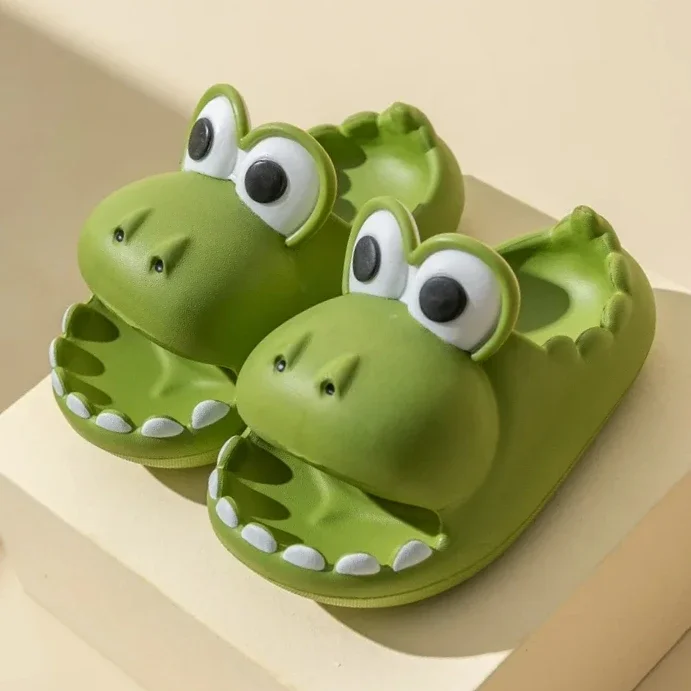 Child Summer Slippers Anti-slip Lightweight Kids Girls Beach Sandal Fashion Boys Cute Cartoon Dinosaur Soft Sole Quick Dry Shoes