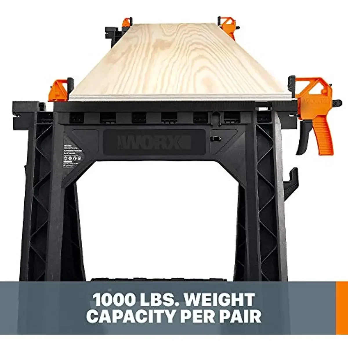 Imagem -04 - Clamping Sawhorses com Bar Clamps Worx-wx065