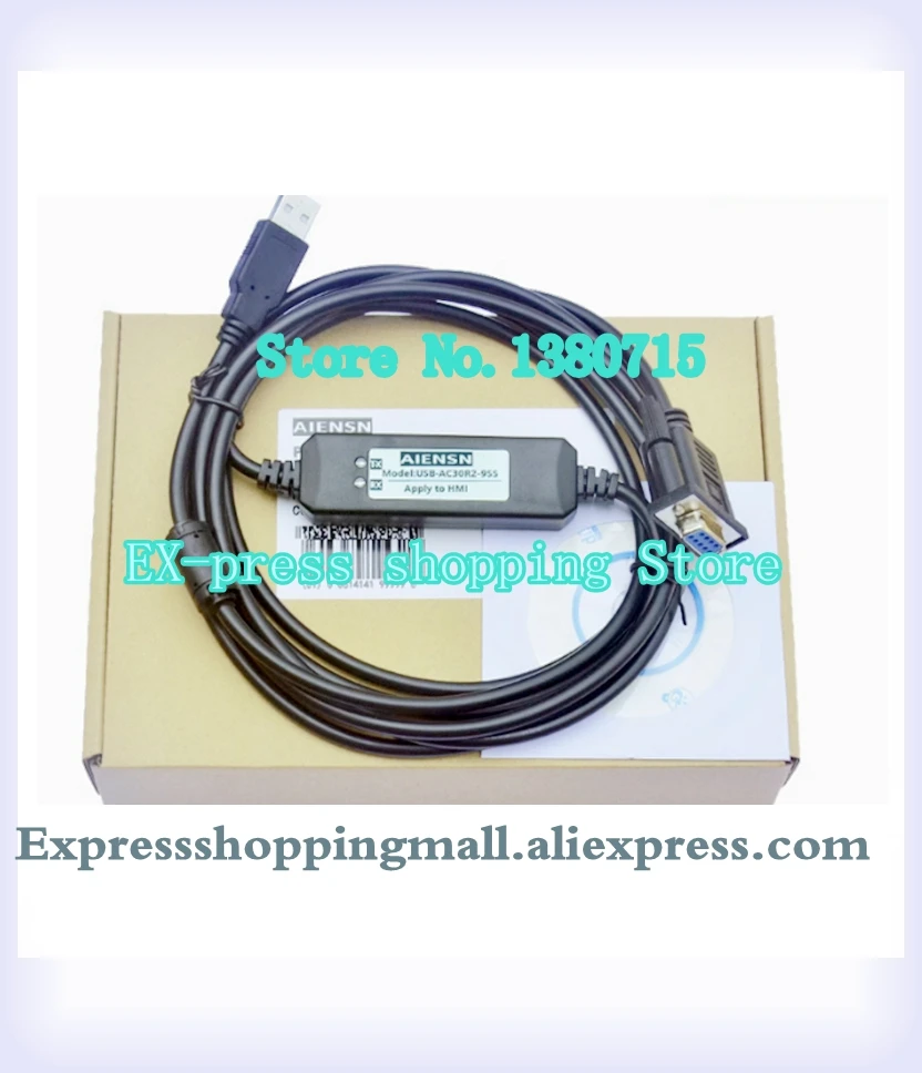 Ca ble For A970GOT/A985 Touch Panel HMI AC30R2-9SS USB-AC30R2-9SS New