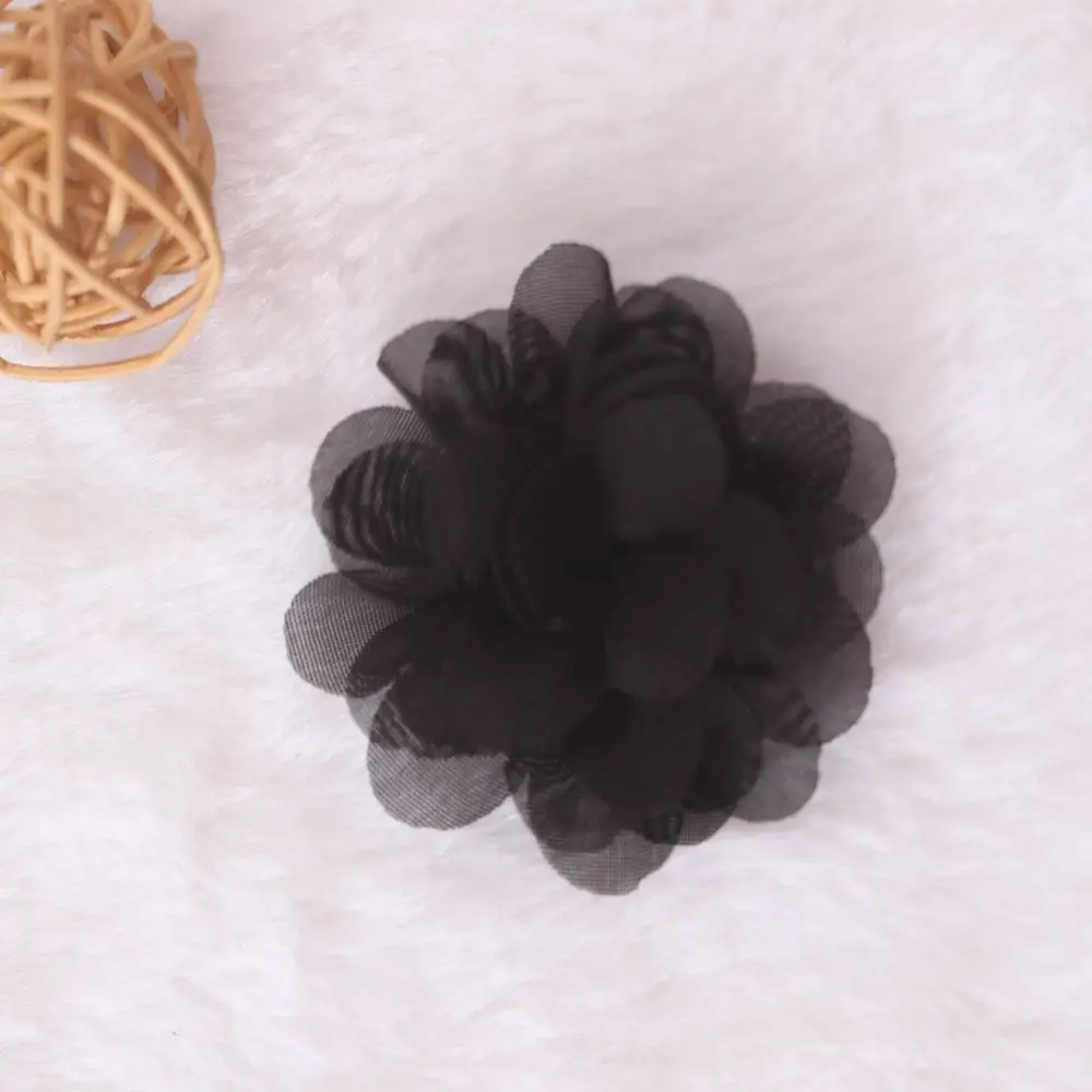 5 cm Satin Mini DIY Blumen Kinder Boutique Chiffon Blumen Weihnachten Hochzeit Mädchen Haarspangen oder Keine Clips Zubehör 30 teile/los – Detail 15