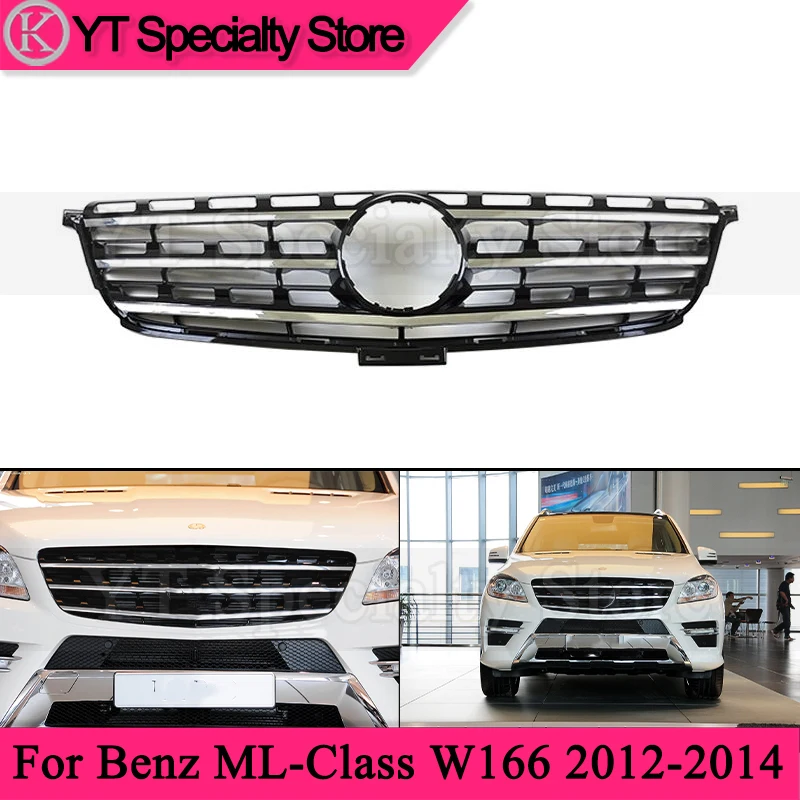 

Kamshing Front Bumper Grill Mask Radiator Grille For Benz ML-Class W166 2012-2014 Racing Grills