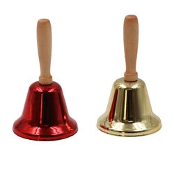 2025 Hand Bell Christmas Gold Red Color Santa Claus Holiday Supplies Creative Jingle Bells Party Supplies Cristmas Decoration