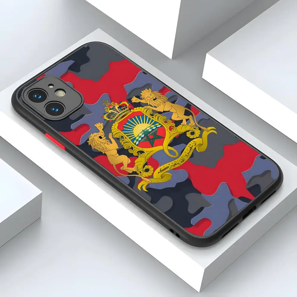 Morocco Flag Phone Case For iPhone 15 14 12 13 11 Pro Max XR XS Mini X 7 8 Plus matte Cover - view 5