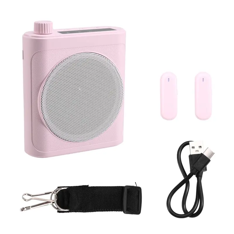 AS95-مكبر صوت لاسلكي صغير مع ميكروفون Lavalier BT مضخم صوت محمول للمعلمين وأدلة جولة المدربين