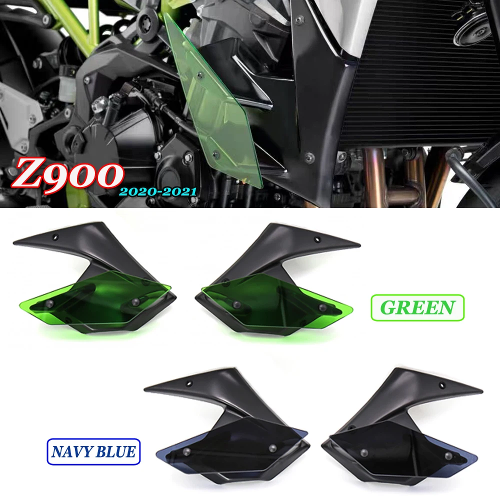 

Motorcycle Wind Deflectors Side Downforce Naked Spoilers Winglet Fixed Wing Fairing For Kawasaki Z900 2020 2019 2018 2017- 2021