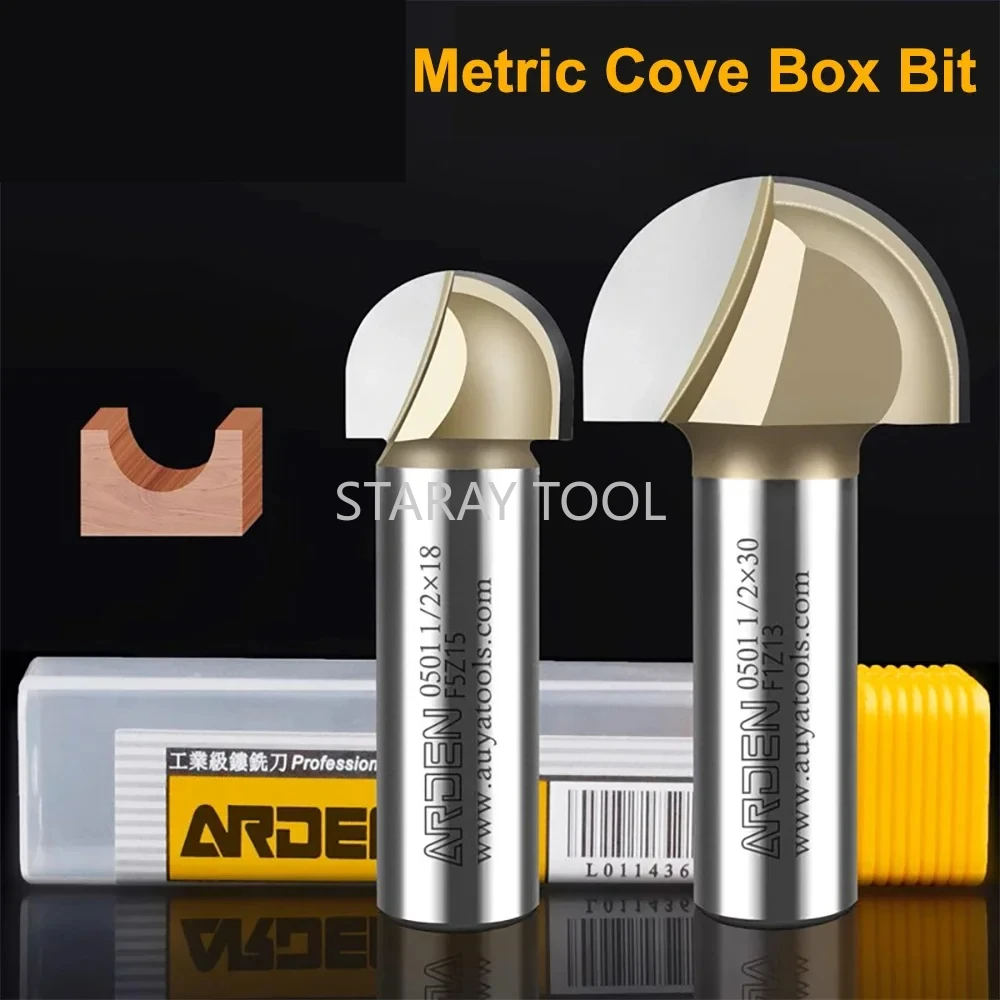 CNC Fräser Hartmetall Metrische Cove Box Bit Holzbearbeitung Runde-boden Router Bit MDF Sperrholz Carving Runde Kopf