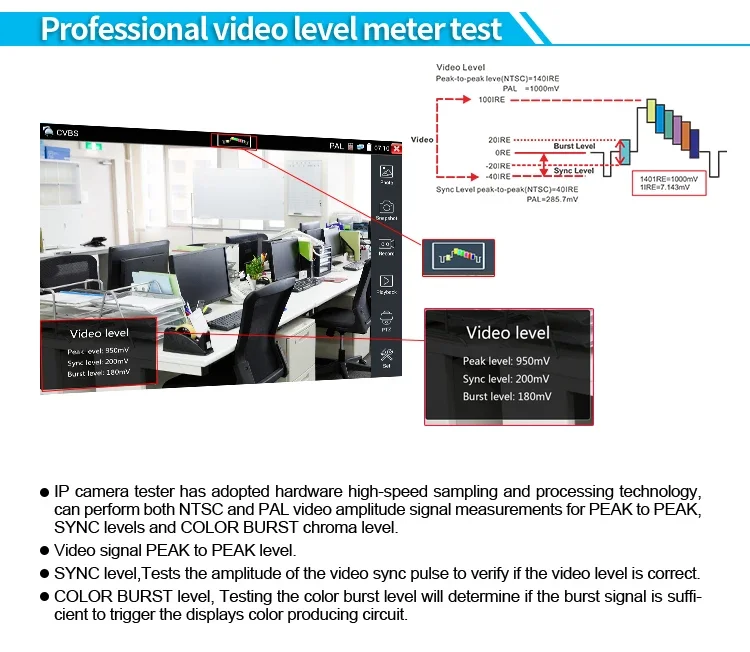 X7 MOVTADHS H.265 4K 8MP kamera tester 6 v 1 TVI CVI AHD SDI CVBS IP kamera tester CCTV tester monitor s kabel tracer