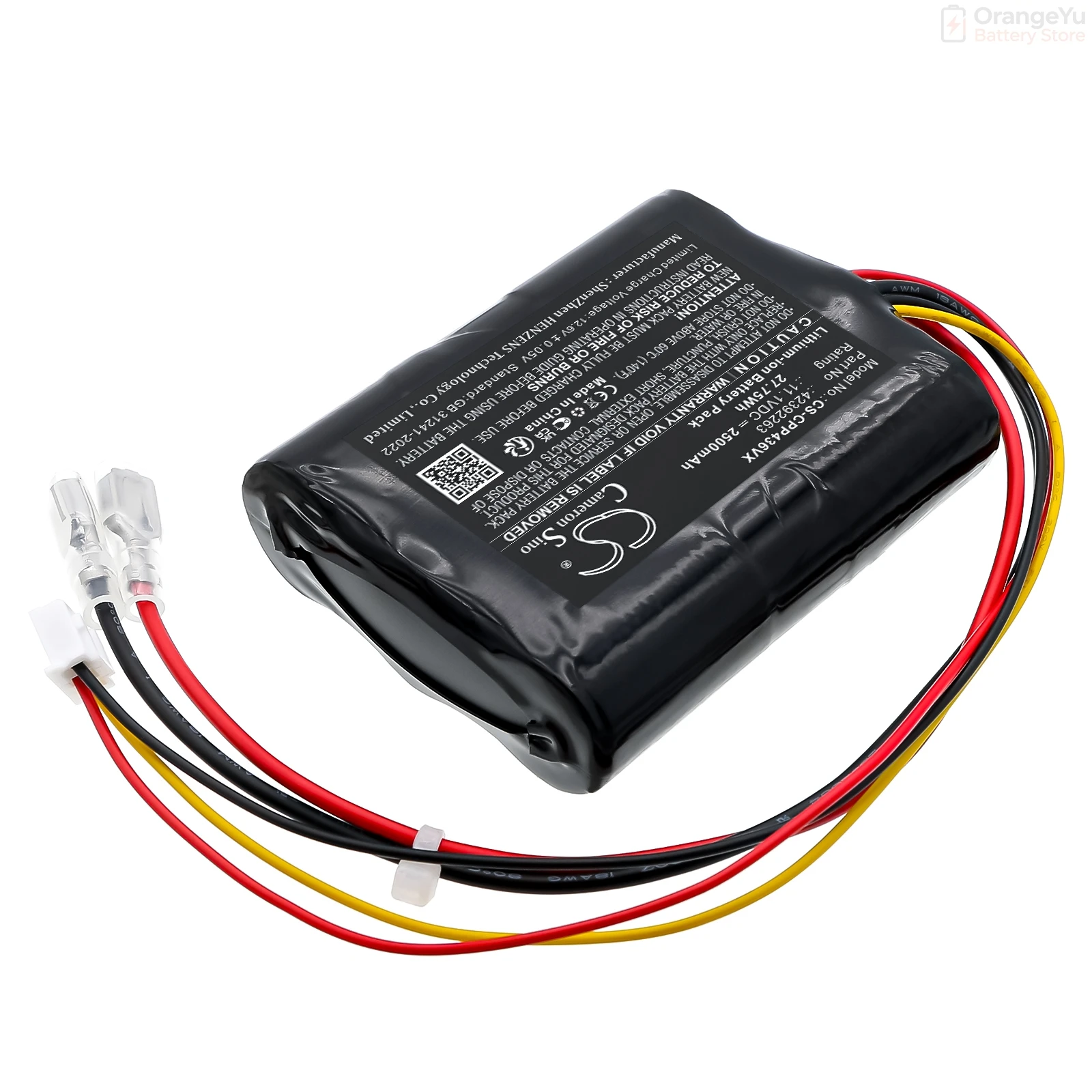 Replacement 11.1V 2500mAh Vacuum Cleaner Battery for Concept Wet and Dry VP4360 42392263