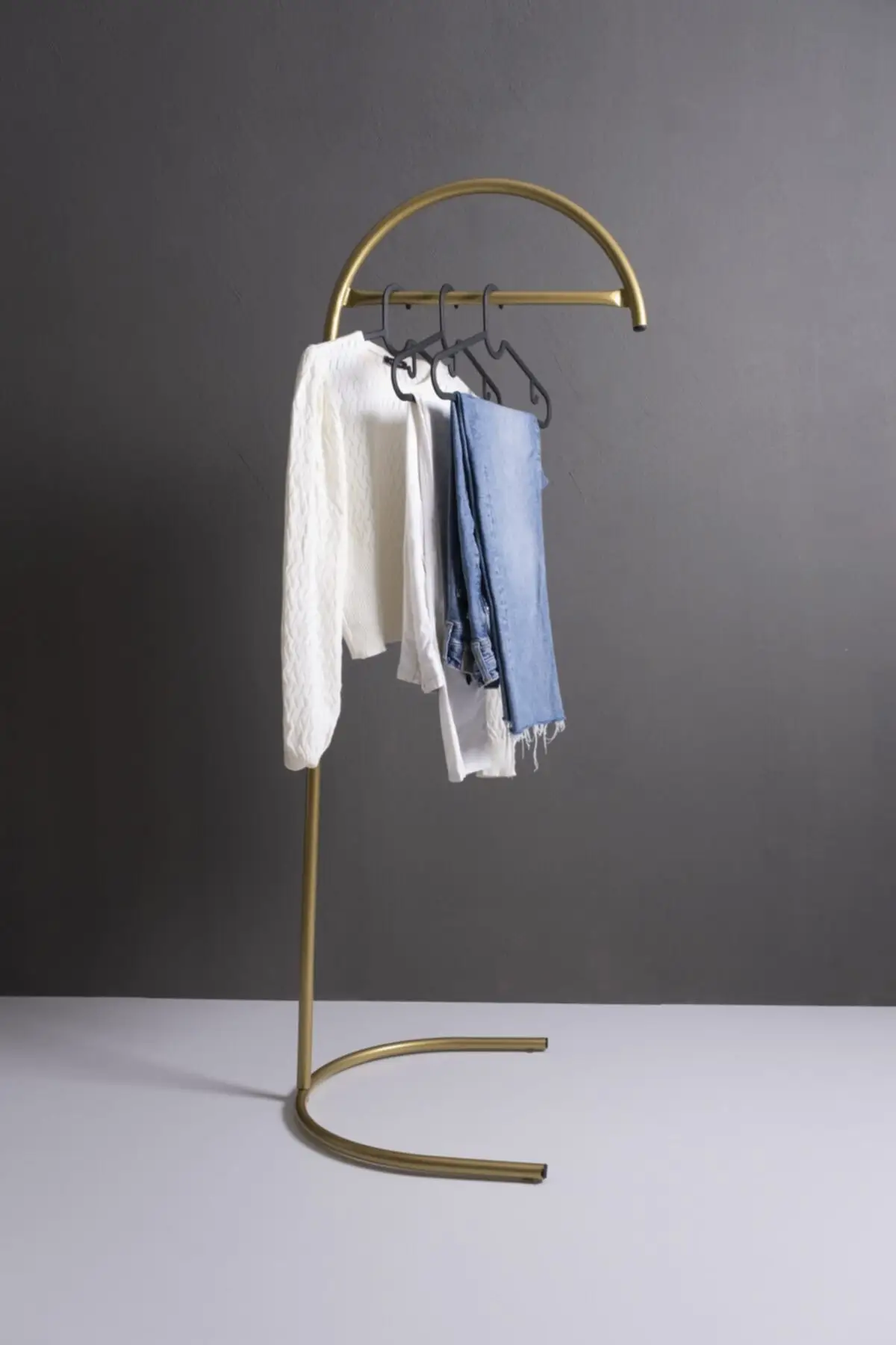 Metal Leg Garment Hanger Gold Clothes Hanger Half Moon Useful Stylish Decorative Multifunctional 2022 Trend