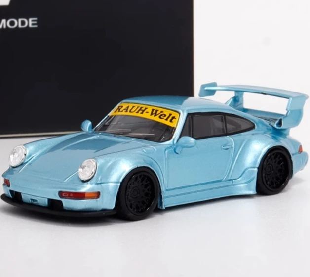 รถโมเดลโลหะผสม TPC 1:64 RWB964 993 สีฟ้าไอซ์บลู ของเล่นรถมอเตอร์ไซค์ ของขวัญสำหรับเด็กผู้ชาย