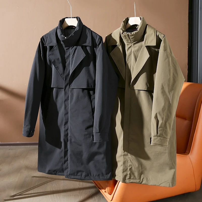 

Мужское пальто High Loin 90 Du с наполнителем из пуха, осенне-зимнее, модное, городское, длинное, однотонное, теплое, верхняя одежда, куртка