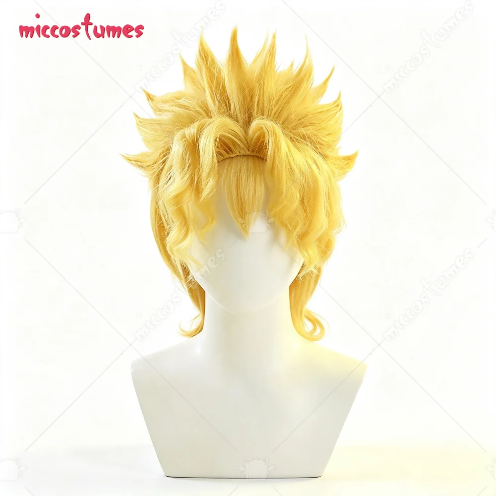 Image of 【Versandfertig】Miccostumes JJBA Gold Cosplay Perücke für Halloween Dio Kurze Goldperücke