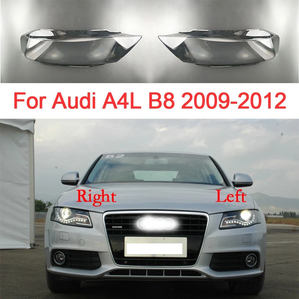 

For Audi A4 A4L B8 2009 2010 2011 2012 Car Headlight Glass Replacement Lens Cover Transparent Headlamp Shell Car Accessoires