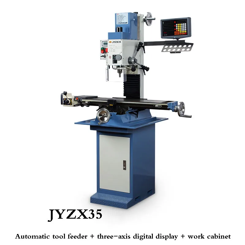 Trocador automático de facas, prensa de broca sem escova jyzx35, fresadora, display digital, equipamento de corte de metal de 3 eixos