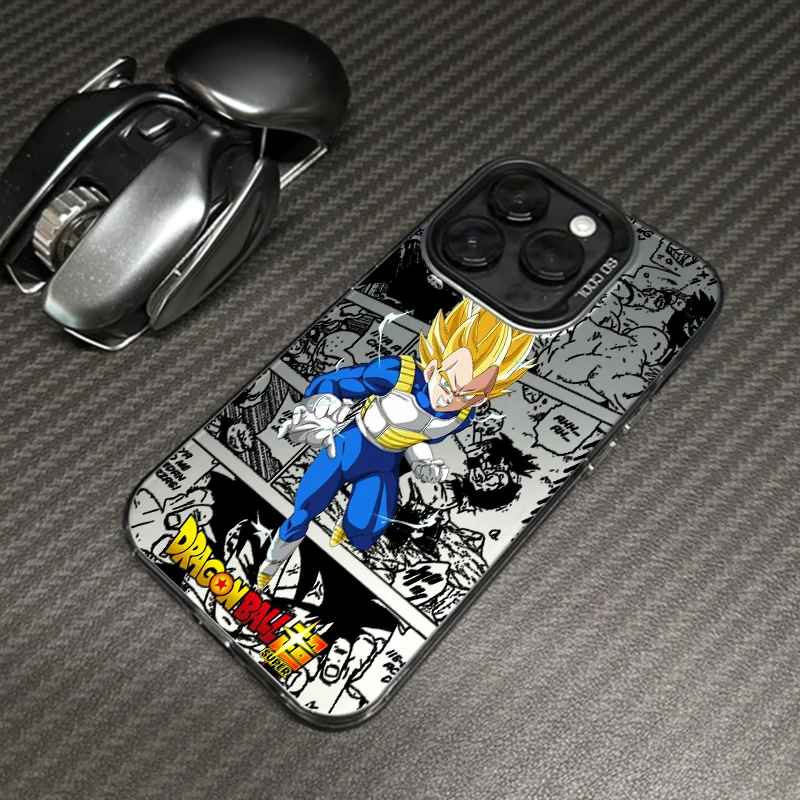 Cartoon Luxury D-D-Dragon Ball For Apple iPhone 15 14 13 12 11 8 7 XS XR X Pro Max Plus Colorful Silver Funda Phone Case